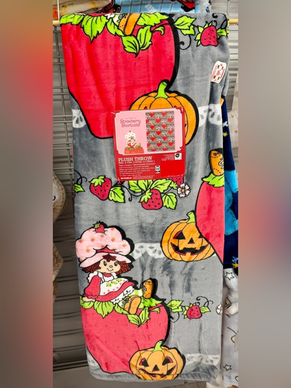 Strawberry shortcake Halloween blanket throw